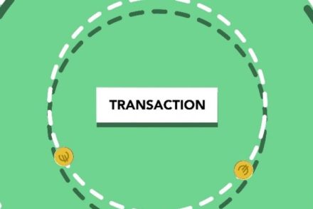 illustration showing online transaction among people